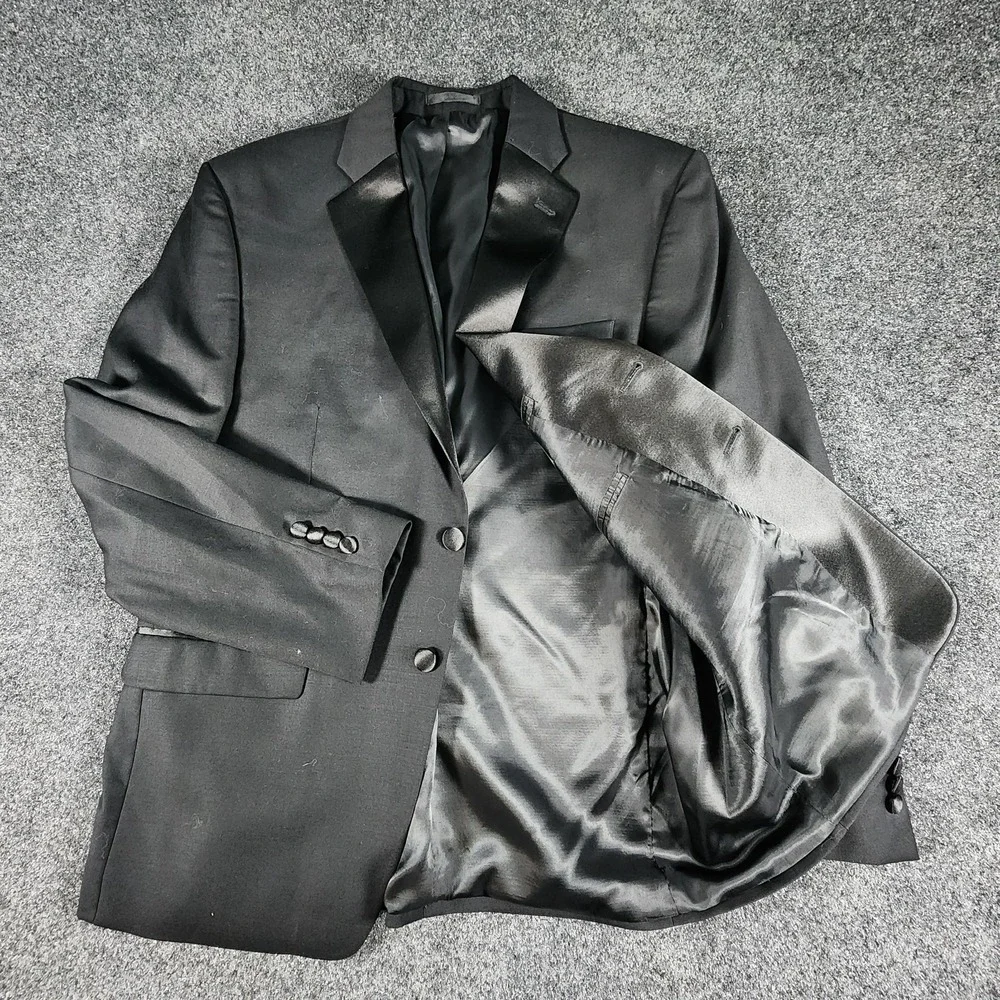 Lauren‎ Ralph Lauren 2 Button Tuxedo Jacket Men's 44S Black Single Breasted